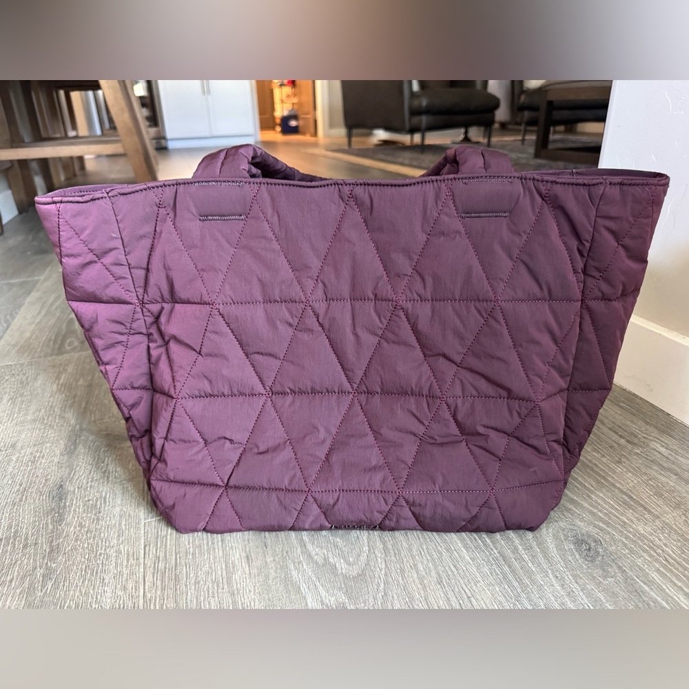 Athleta Quilted Plum Tote Bag